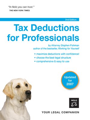 cover image of Tax Deductions For Professionals